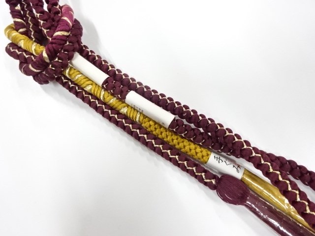 未使用品　正絹　手組帯締め